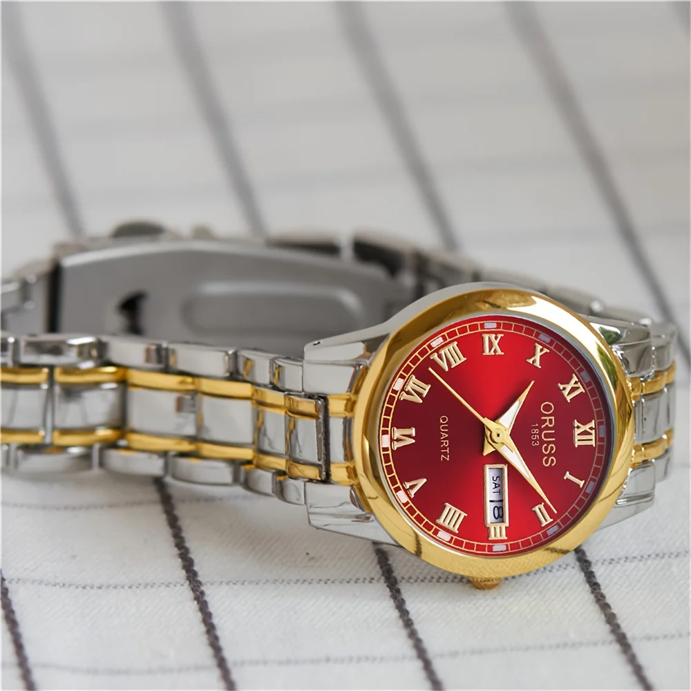 High-end women's watch Trend calendar watch Durable simple romantic personality unique women's watch - 6
