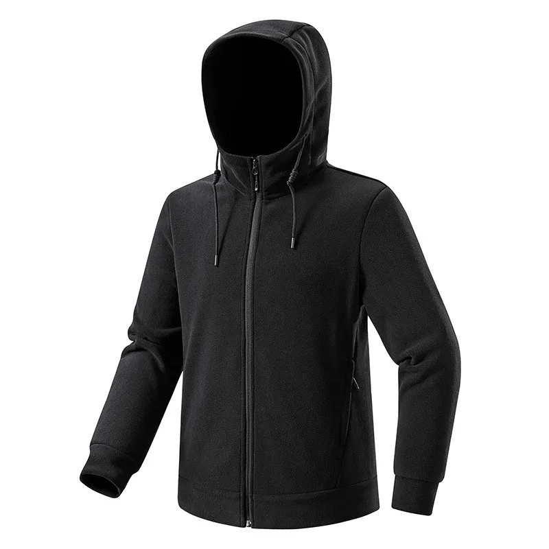 

Men's Hiking Jacket Spring Autumn Winter Outdoor Sport Male Trekking Camping Climbing Polar Fleece Hooded Sweatshirt Coat
