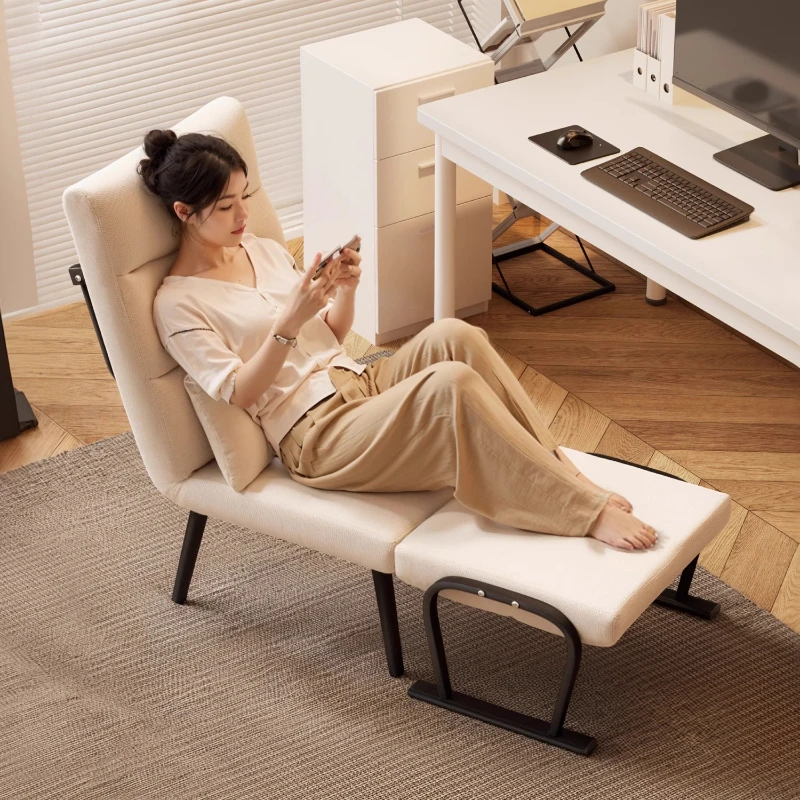 Folding Lounge Chair for Office Nap Adjustable Backrest Lazy Sofa Portable Chair for Home Bedroom Multifunctional Leisure Chair Folding Lounge Chair for Office Nap Adjustable Backrest Lazy Sofa Portable Chair for Home Bedroom Multifunctional Leisure Chair