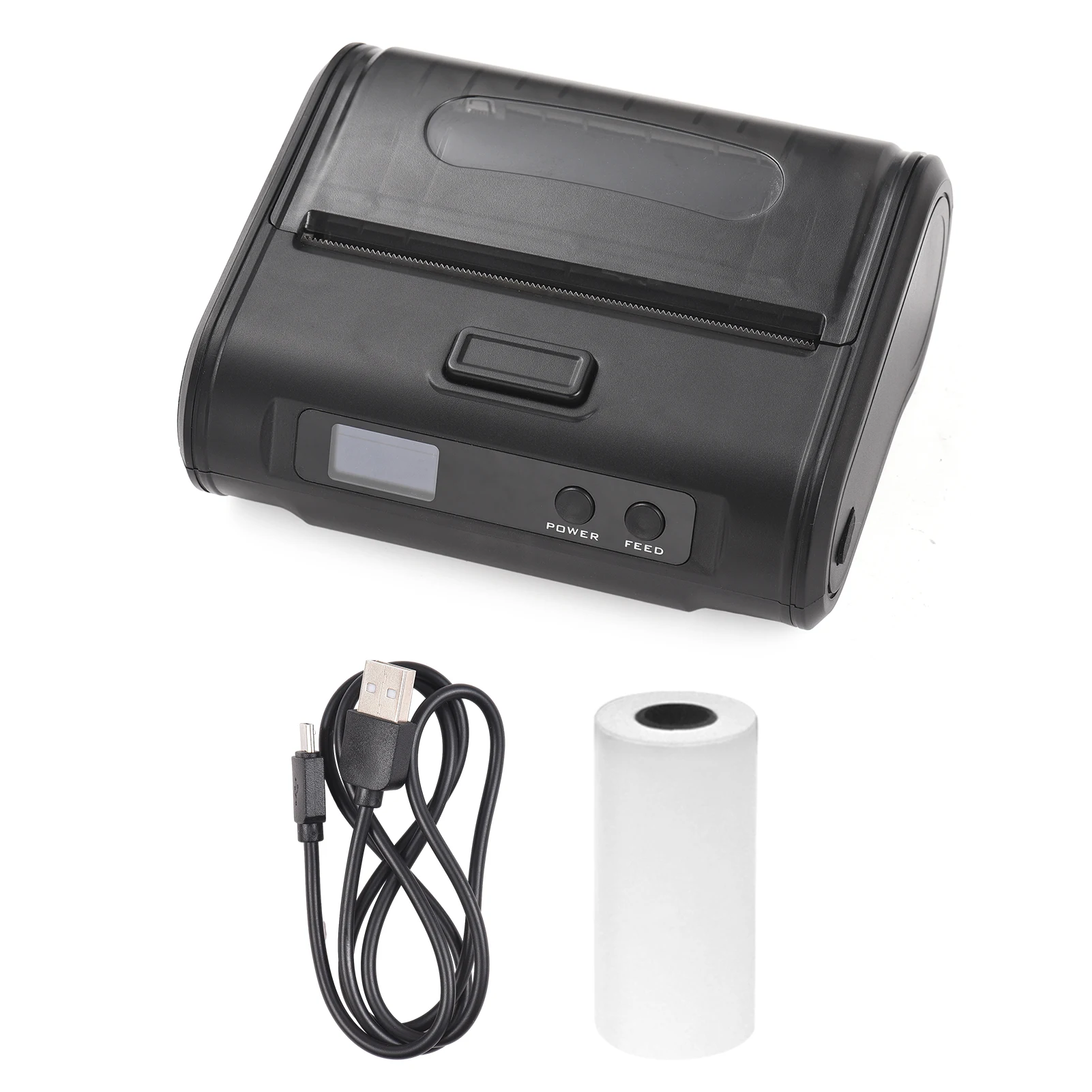Impresora térmica de recibos inalámbrica, dispositivo de impresión portátil de 4 pulgadas, 110mm, 203dpi, BT, conexión USB, para mercado de pequeñas empresas