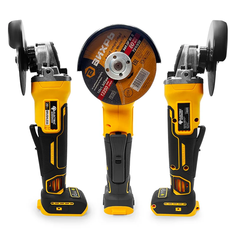 Electric Goddess DCG406 100/125MM Electric Angle Grinder Brushless Motor Metal/Wood Cutting Power Tool For Dewalt 20V Battery 5