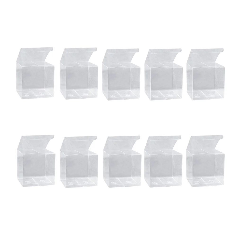 

50pcs Transparent PVC Packing Box Candy Box Gift Box Storage Case Container Organizer