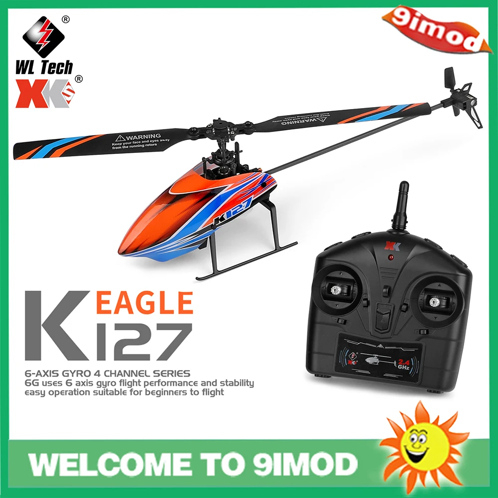 WLtoys K127 Hélicoptère RC 2.4G 4CH Gyroscope 6 Axes Moteur Creux RTF