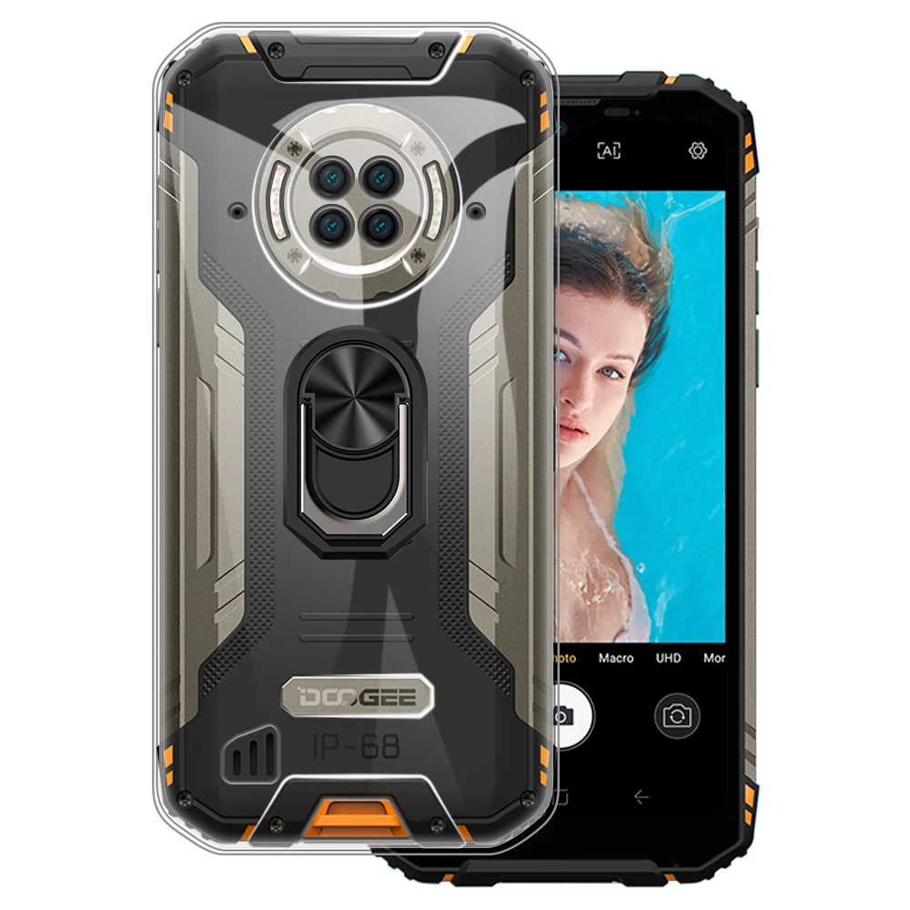 Роскошный противоударный чехол с кольцом-держателем для Doogee S96 Pro, Мягкий Силиконовый ТПУ защитный чехол-Держатель Для Doogee S96 GT