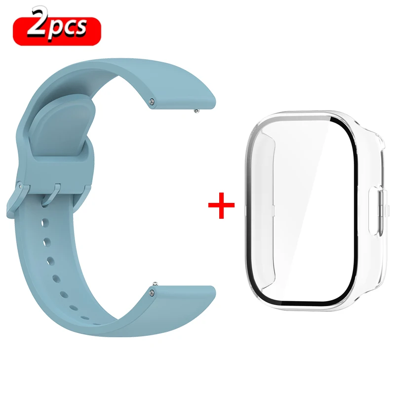 Premium Silicone Wristband and Protective Case for Smartwatch - Durable and Stylish Accessories