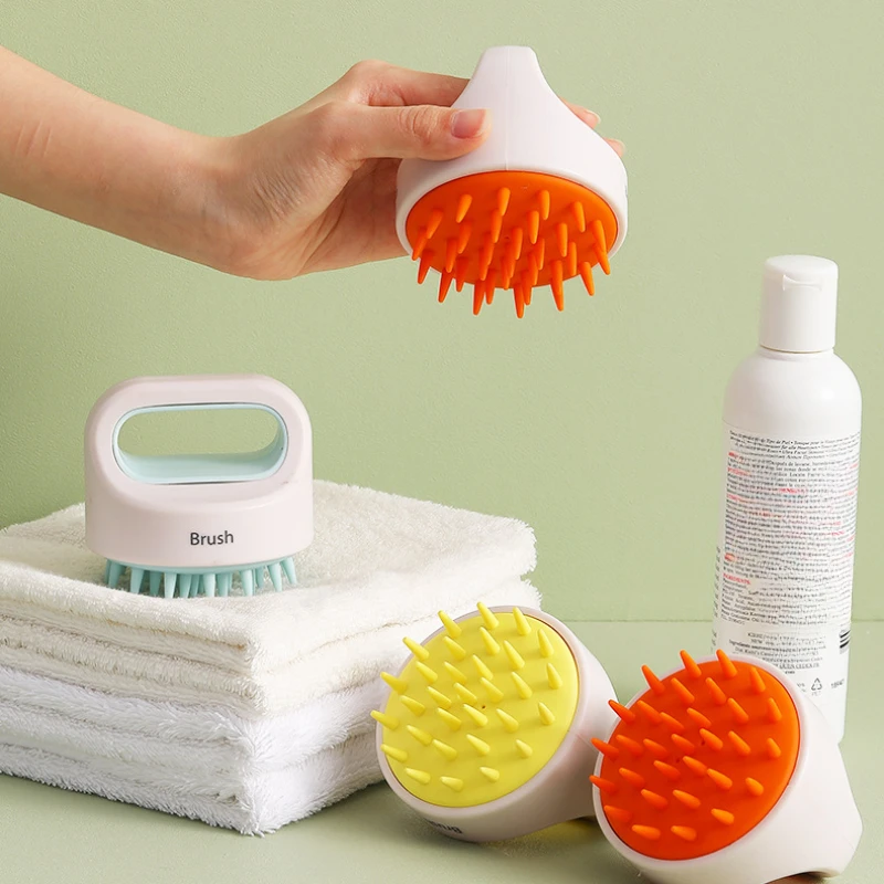 

Silicone Shampoo Massage Brush Adults Cleaning Care Scalp Shampoo Brush Massage Brush Shampoo Comb Washing Comb Shower Brush