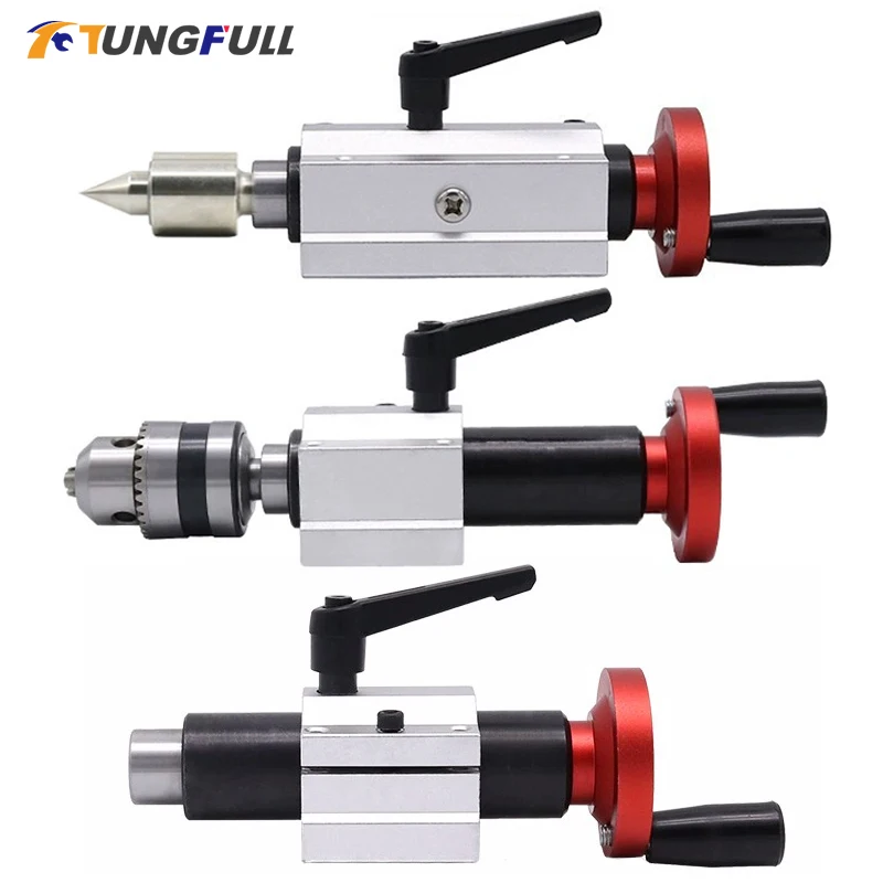 Lathe Tailstock Live Center B12 Chuck Live Top Rotary Movable Drilling Tailstock Woodworking Lathe Retractable Tail Top Seat woodworking lathe