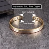 Vinterly Pure Copper Bracelets Magnetic Therapy Arthritis Lines Adjustable High Magnet Open Cuff 8mm Bangles Resizable Jewelry 3