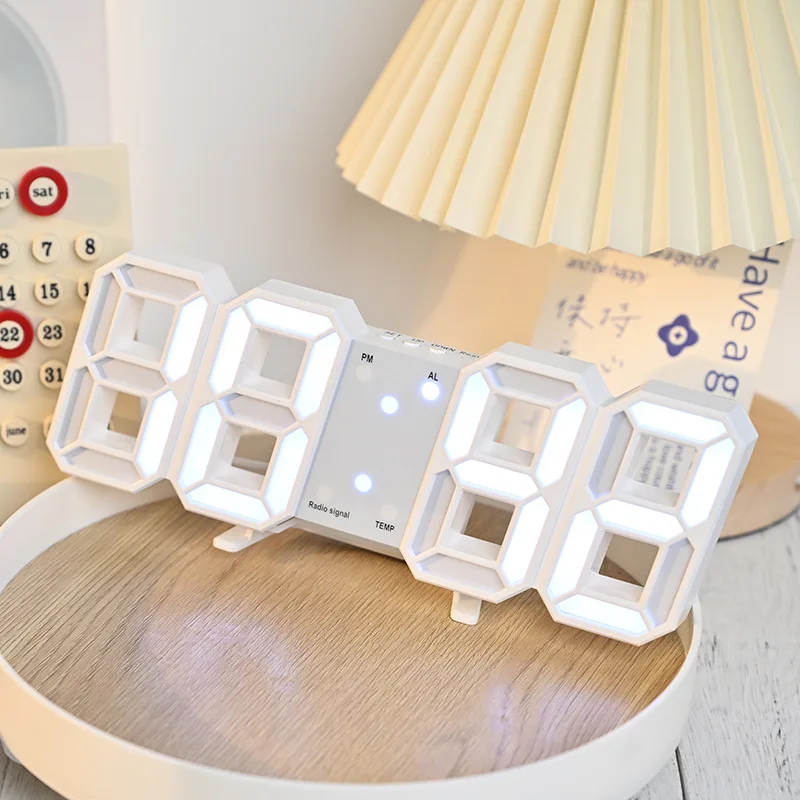 Modern LED Digital Wall and Table Clock for Home Décor, Indoor Timepiece for Living Room and Desk