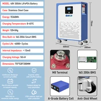 Batterie lithium EASUN 48V 100Ah 300Ah 15Kwh avec BMS Bluetooth, 6000+ cycles de vie, LiFePO4, stockage d'énergie pour l'UE 3