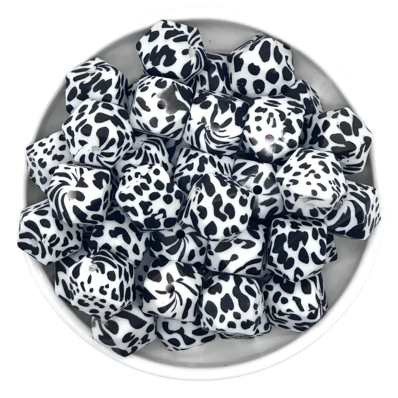 Colorful Hexagon Silicone Beads for DIY Crafts and Decorations (10/20pcs, 14mm)