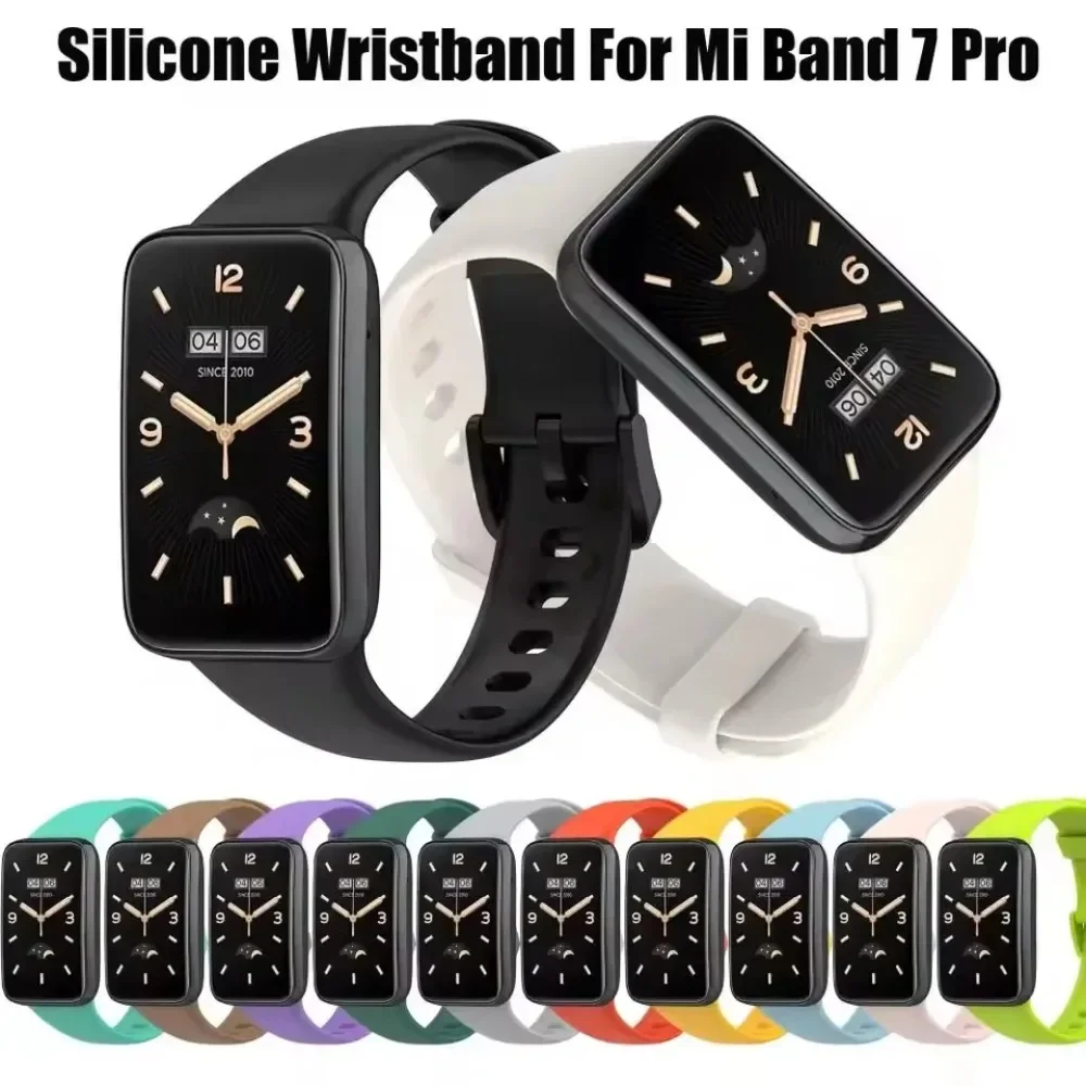 silicone wrist strap Silicone Strap For Xiaomi Band 7 Pro Soft Smart Watch Band Sport Wristband Fitness Bracelet Correa Replacement Accessories