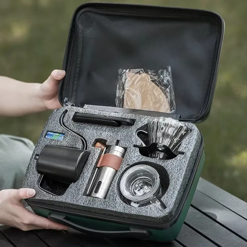 طقم قهوة متنقل ستانلس ستيل