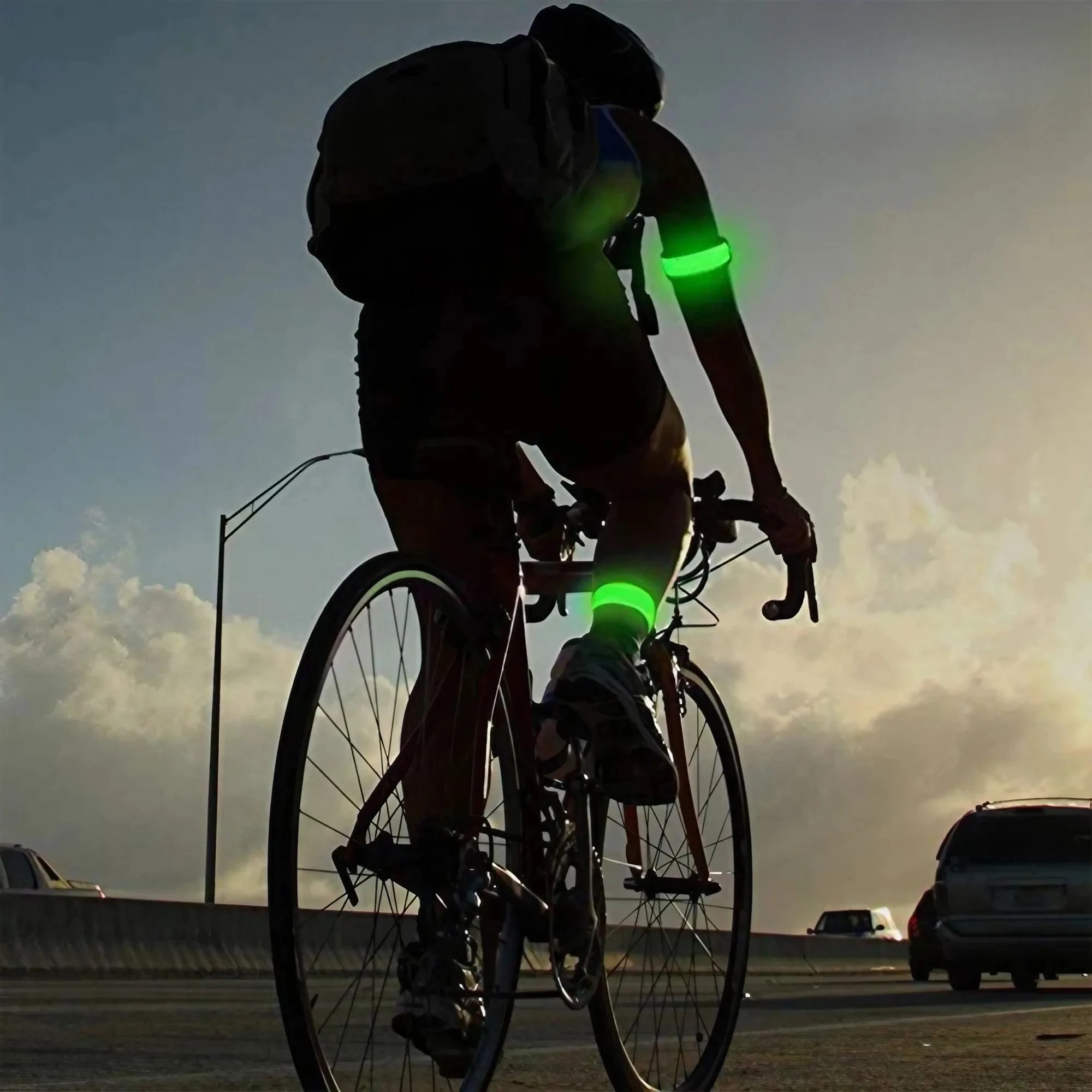 1PC USB Aufladbare LED Armband Nacht Lauf Sicherheit Licht für Outdoor Sport Radfahren Arm Bein Warnung Armband – Detail 1