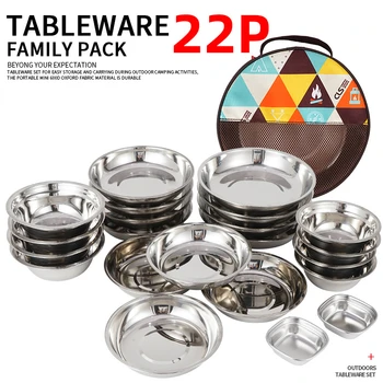 22pc Portable Cookware Dining Set 1