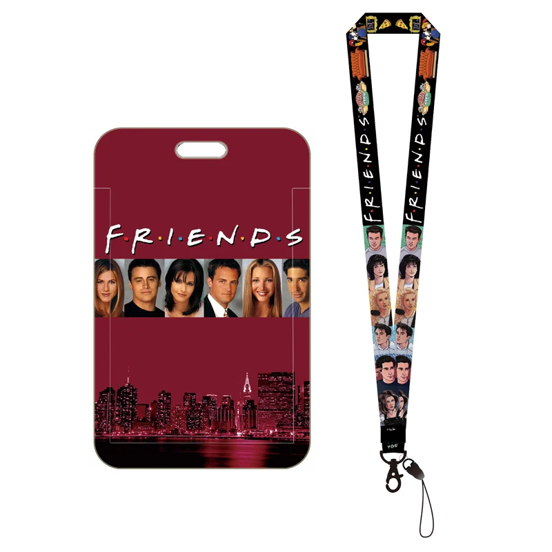 Friends Style Mädchen und Jungen Kartenhalter Lanyard Visitenkartenetui Rahmen ABS Mitarbeiter Ausweishülle Gürtel – Detail 15
