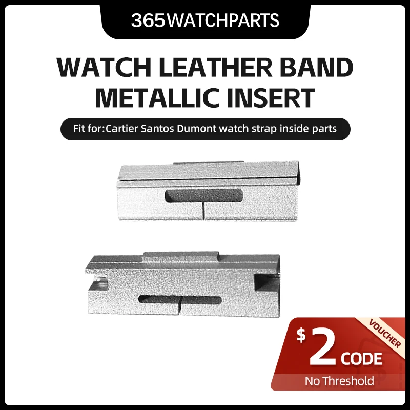 2 Pz/Set Cinturino Per Orologio Inserti Metallici Parti Inserto Per Cinturino In Pelle Su Misura All'Interno Per Orologio Cartier Santos Dumont