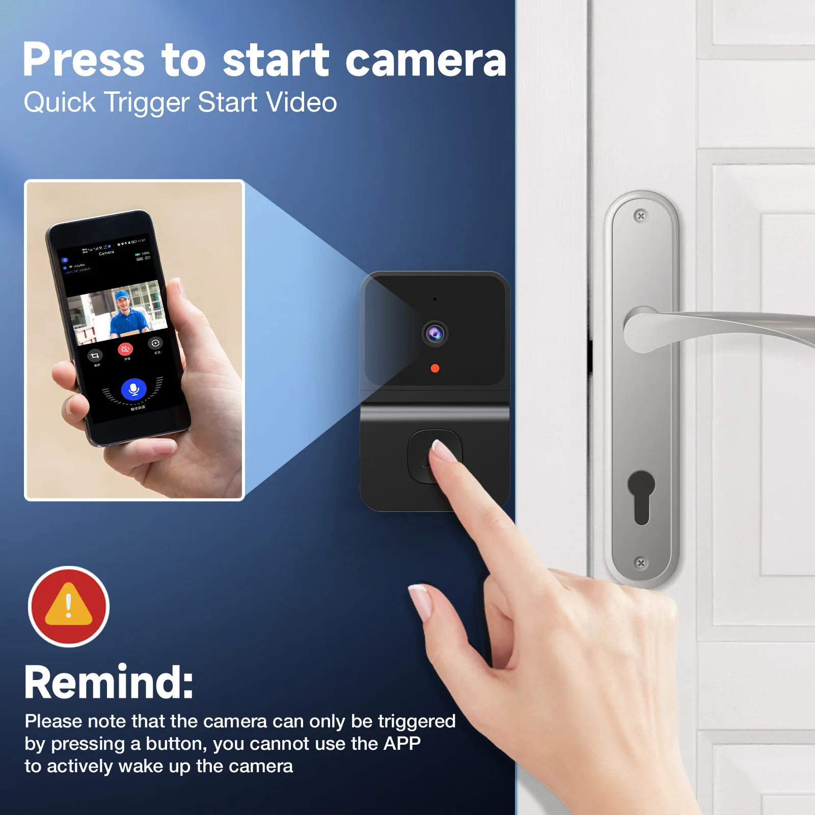 wireless doorbell camera with monitor