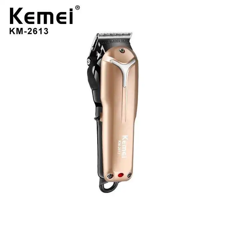 Kemei KM-2613 음소거 소음 감소 전문 미용실 무선 전기 헤어 클리퍼 기계, 남성용 헤어 커팅 머신