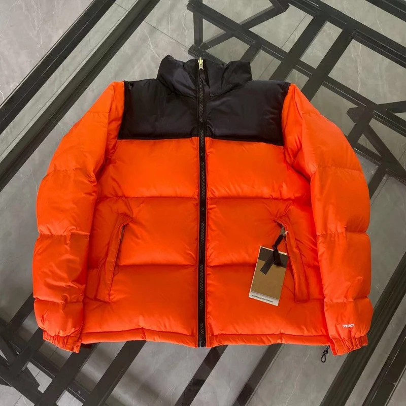 High quality 1996 down Jacket Embroidered 700 Puffy hooded Winter men's and women outdoor trend color match windproof warm coat