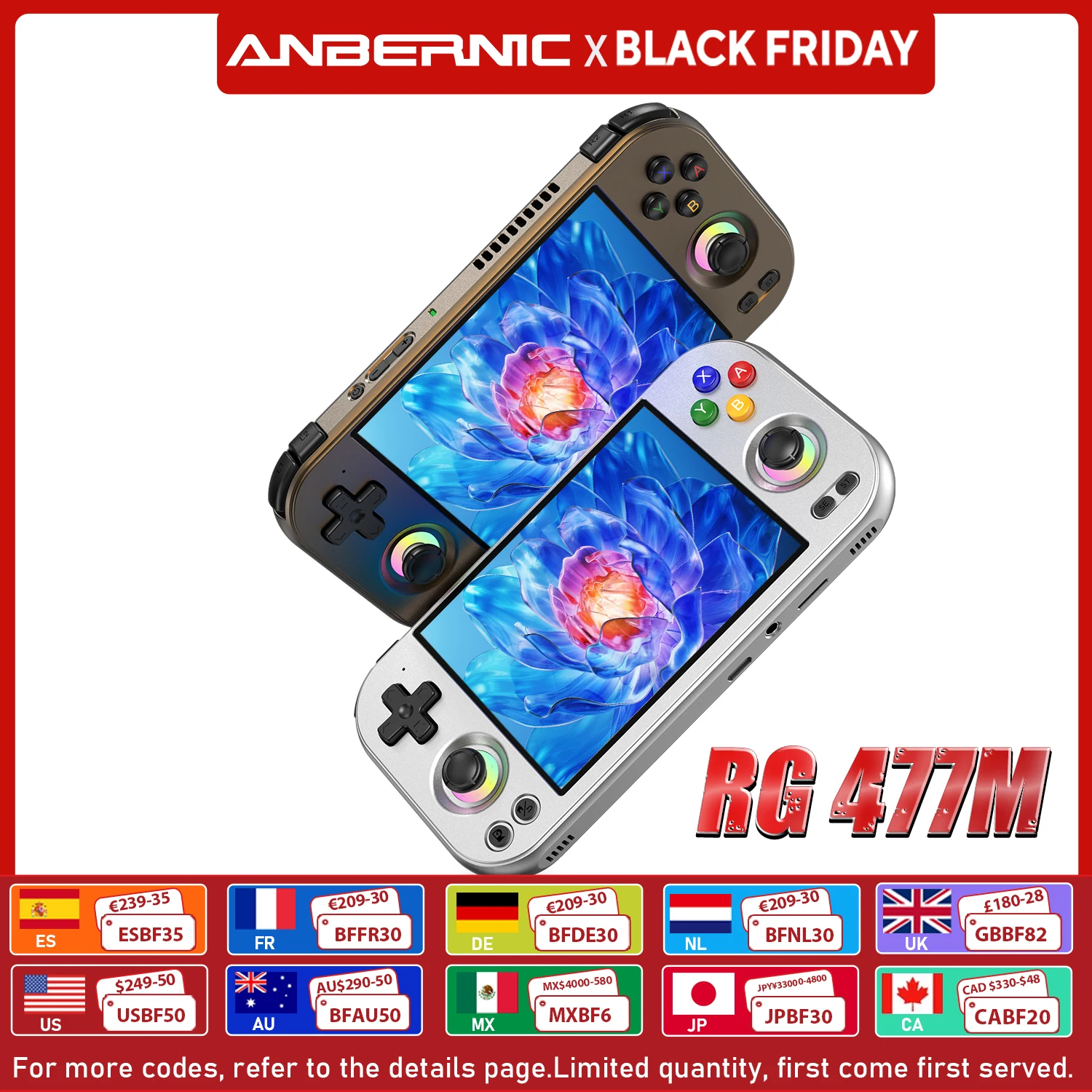 ANBERNIC RG477M Retro Handheld Game Console 4.7-inch LTPS 64 Bit