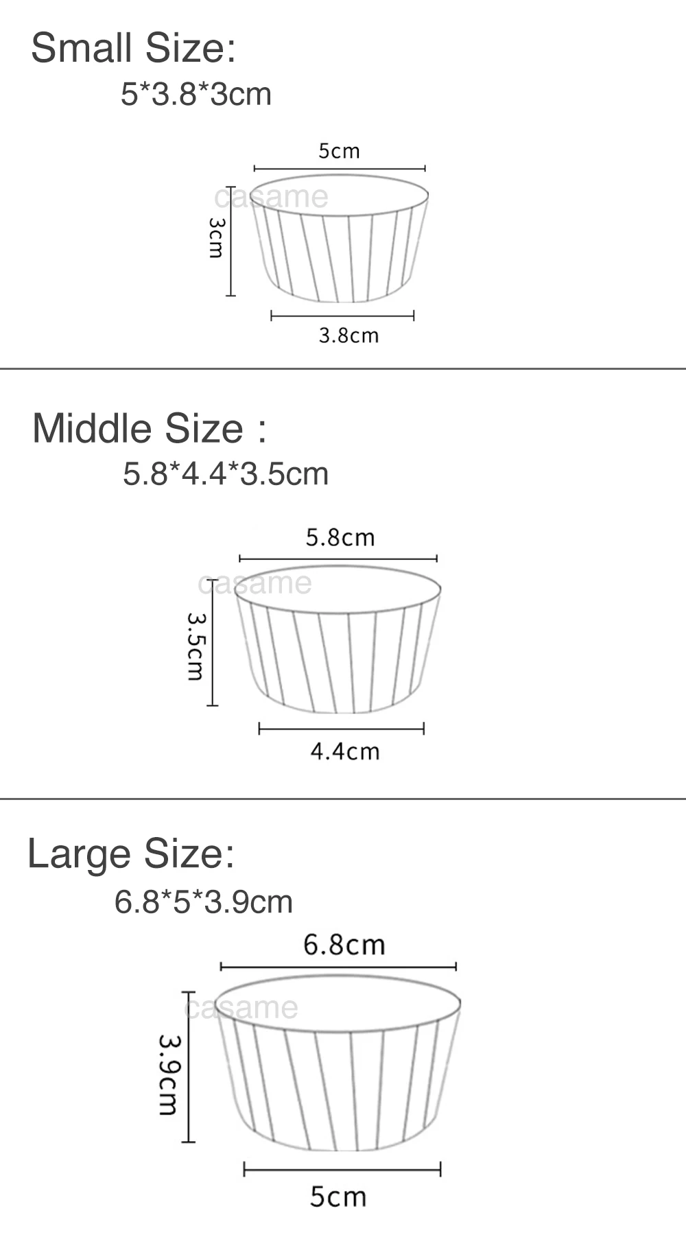 50 pcs Large Cupcake Paper Cup Oilproof Cupcake Liner Baking Cup