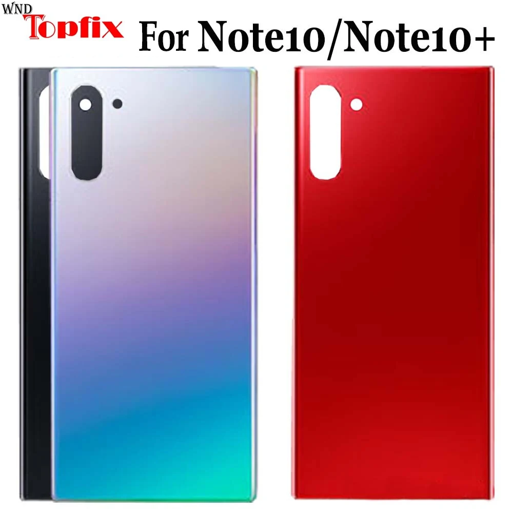 

Новинка, Крышка батарейного отсека для Samsung Galaxy Note 10, задний корпус, задний корпус для Note 10 Plus, стеклянная крышка батарейного отсека + клейкая наклейка