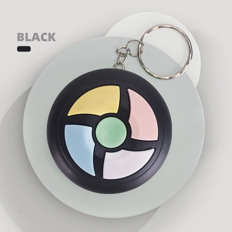 미니 휴대용 전자 게임기, 캔디 컬러, 라운드 퍼즐 메모리 훈련, 대화형 게임 키 체인 펜던트, 재미있는 어린이 장난감