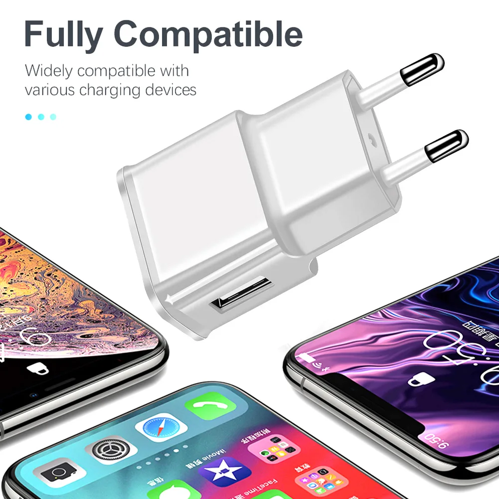 65 watt charger mobile USB Chargers 1A 2A Wall Fast Charging Head Mobile Phone EU Plug Chargers Adapter For Samsung iPhone Mobile phone Charging Power charger 65 watt