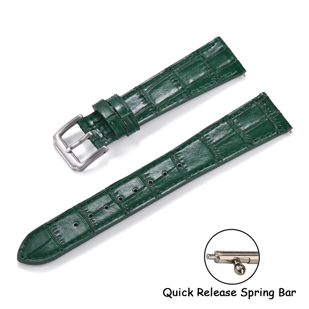 Premium Slub Pattern Leather Watch Strap – Universal Accessory