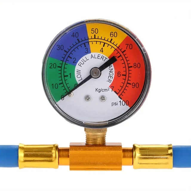 Kit Tubo Di Ricarica Refrigerante Per Aria Condizionata Auto - Con Manometro Per R134A, R12, R22 - Foto 5