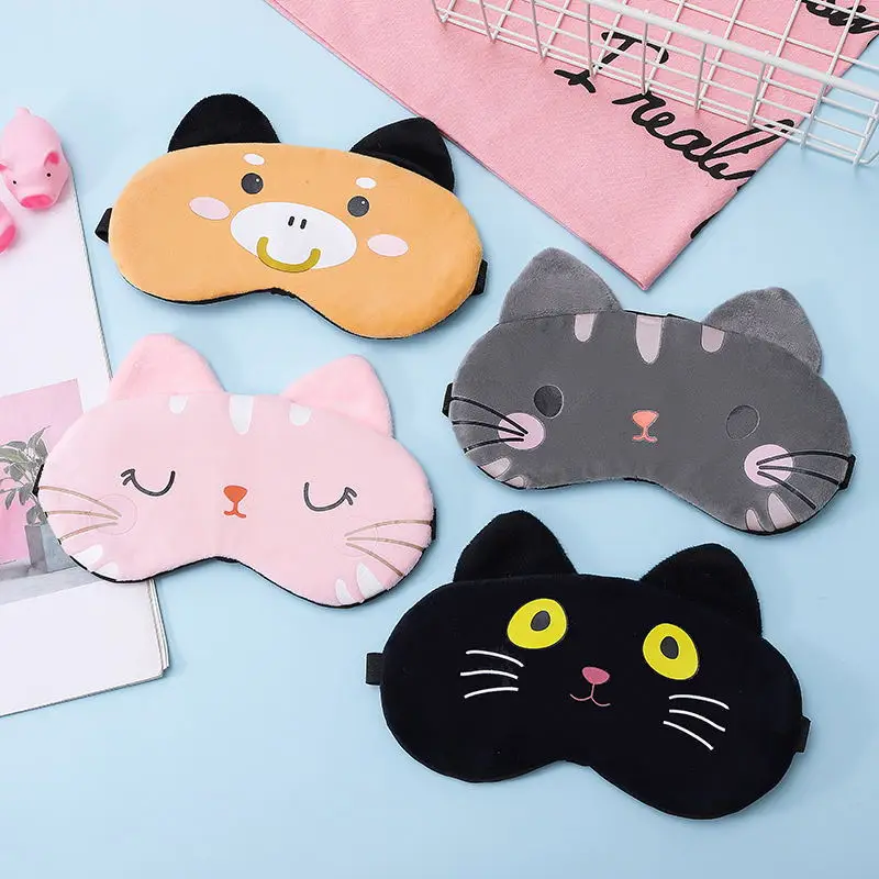 

New Cute Cartoon Sleeping Eye Mask Flannel Shading Eyepatch Travel Relax Cover Eyeshade Health Sleeping Shield Eye Care Tools