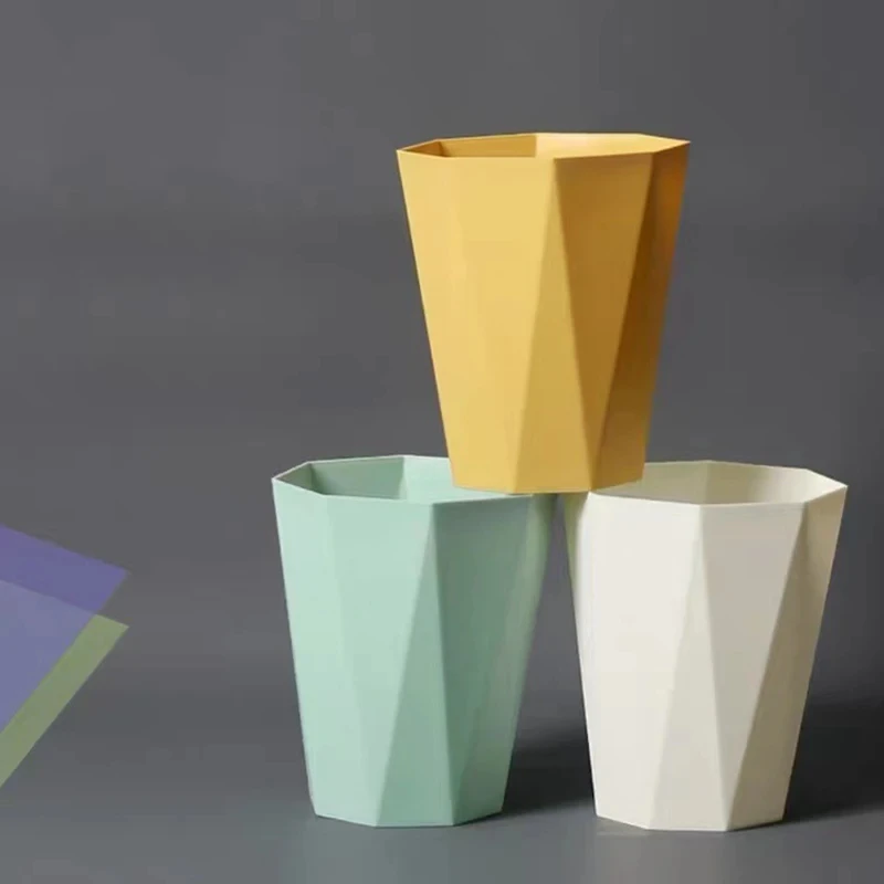 Household Trash Can Open Trash Basket Large-capacity Plastic Basket Toilet Paper for Bathroom Bedroom Kitchen Office trash can desktop trash can