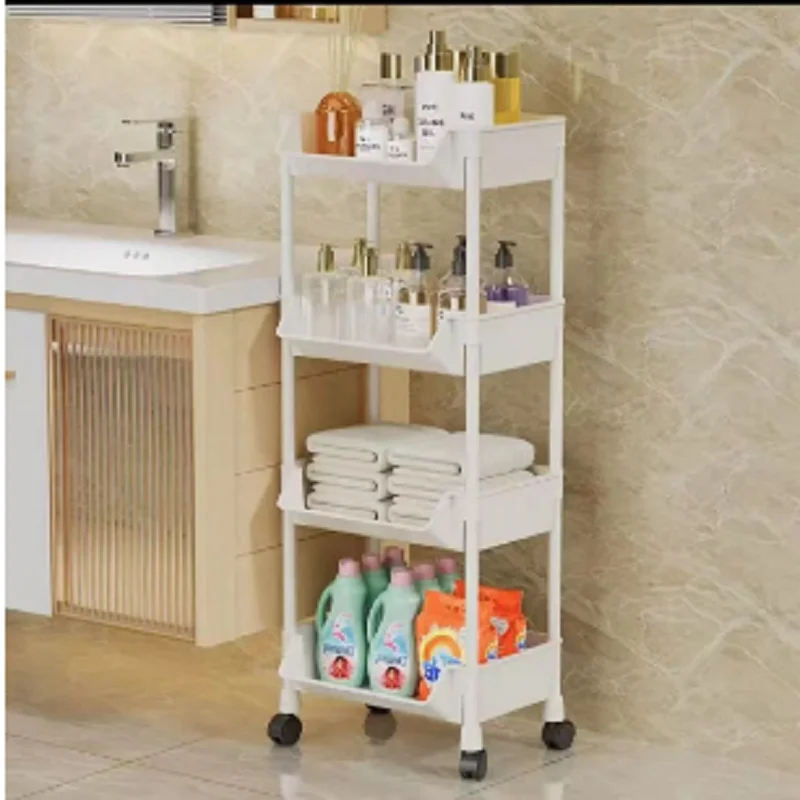 Household Multi-layer Small Cart Storage Rack Kitchen Bedroom Bathroom Storage Rack With Wheels