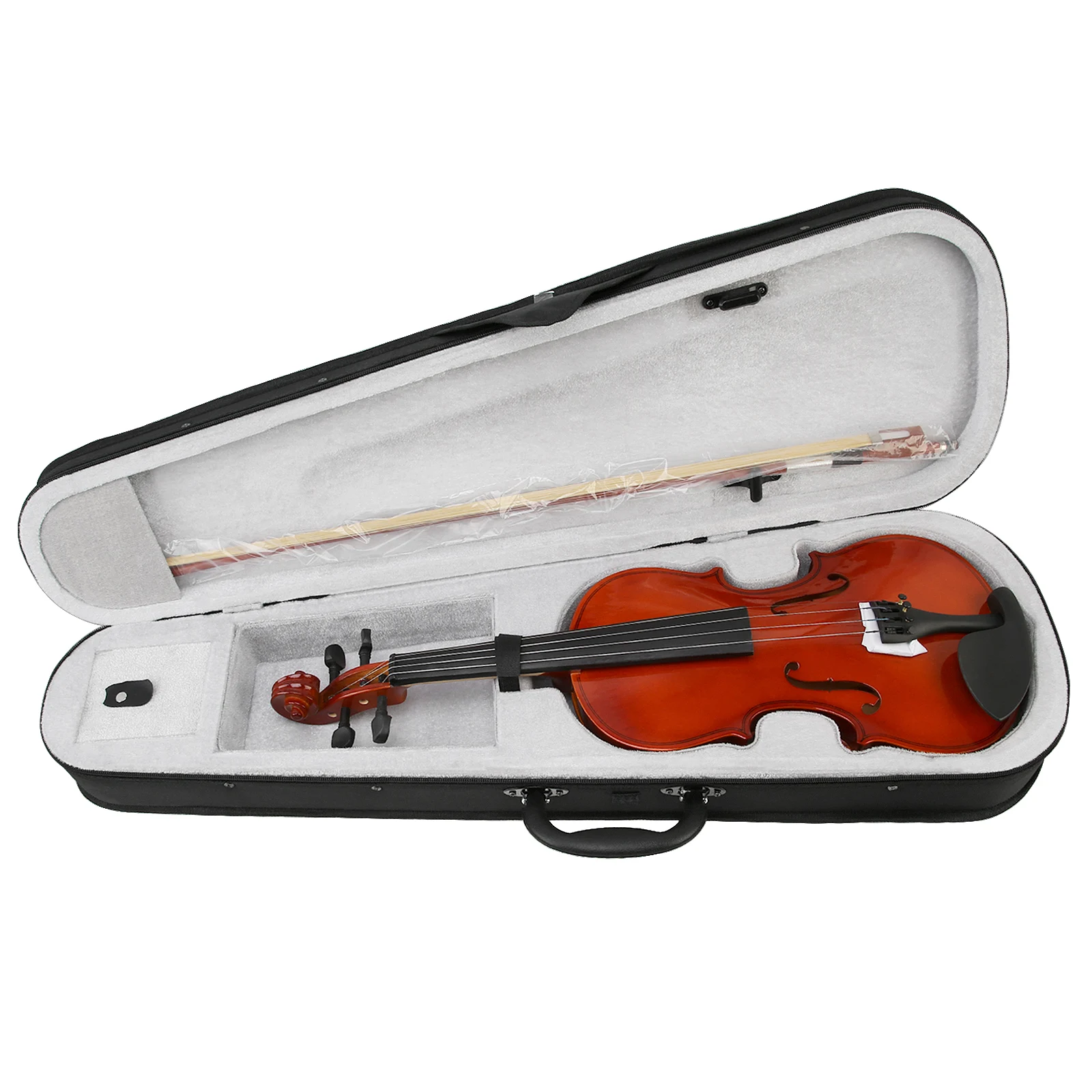 Acoustic Violin 4/4 3/4 1/2 Natural Color Fiddle Basswood for Violin Beginner with Case & Bow & Rosin Stringed Instruments Tools
