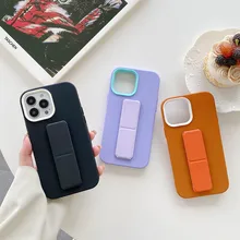 

Folding Magnetic Stand Silicone Candy colors Mobile Phone Case For iPhone 11 13 12 Pro Max X XR XS Max 8 6 S 7 Plus Back Cover
