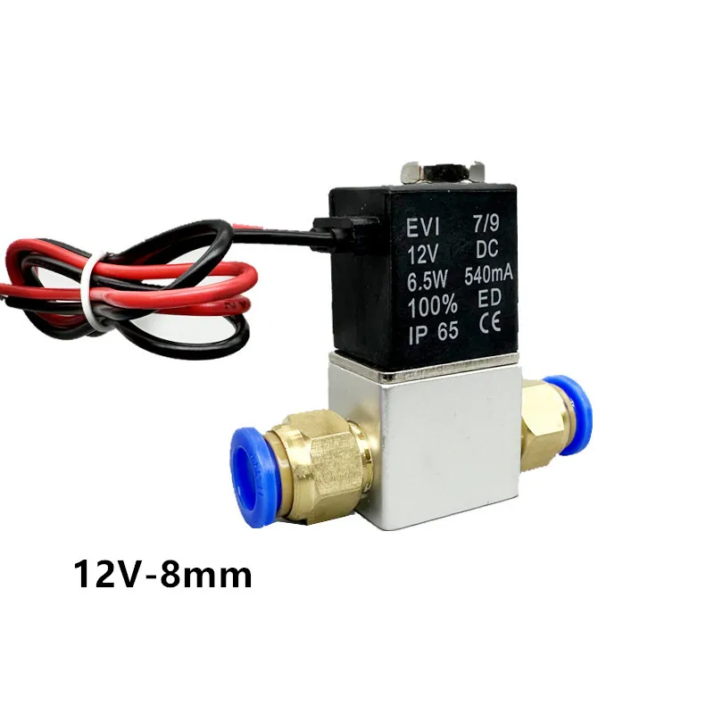 Válvula Solenoide 1/4" NPT, 12V DC, Normalmente Cerrada - Para Aire, Agua O Gas