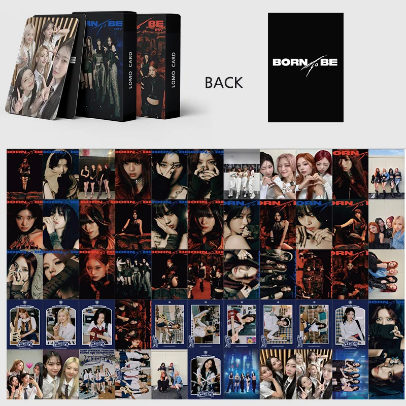 

55Pcs/Set KPOP ITZY Photocards Born To Be Album Boxed Lomo Cards Yeji Lia Ryujin Chaeryeong Yuna Postcard Fans Collection Gift