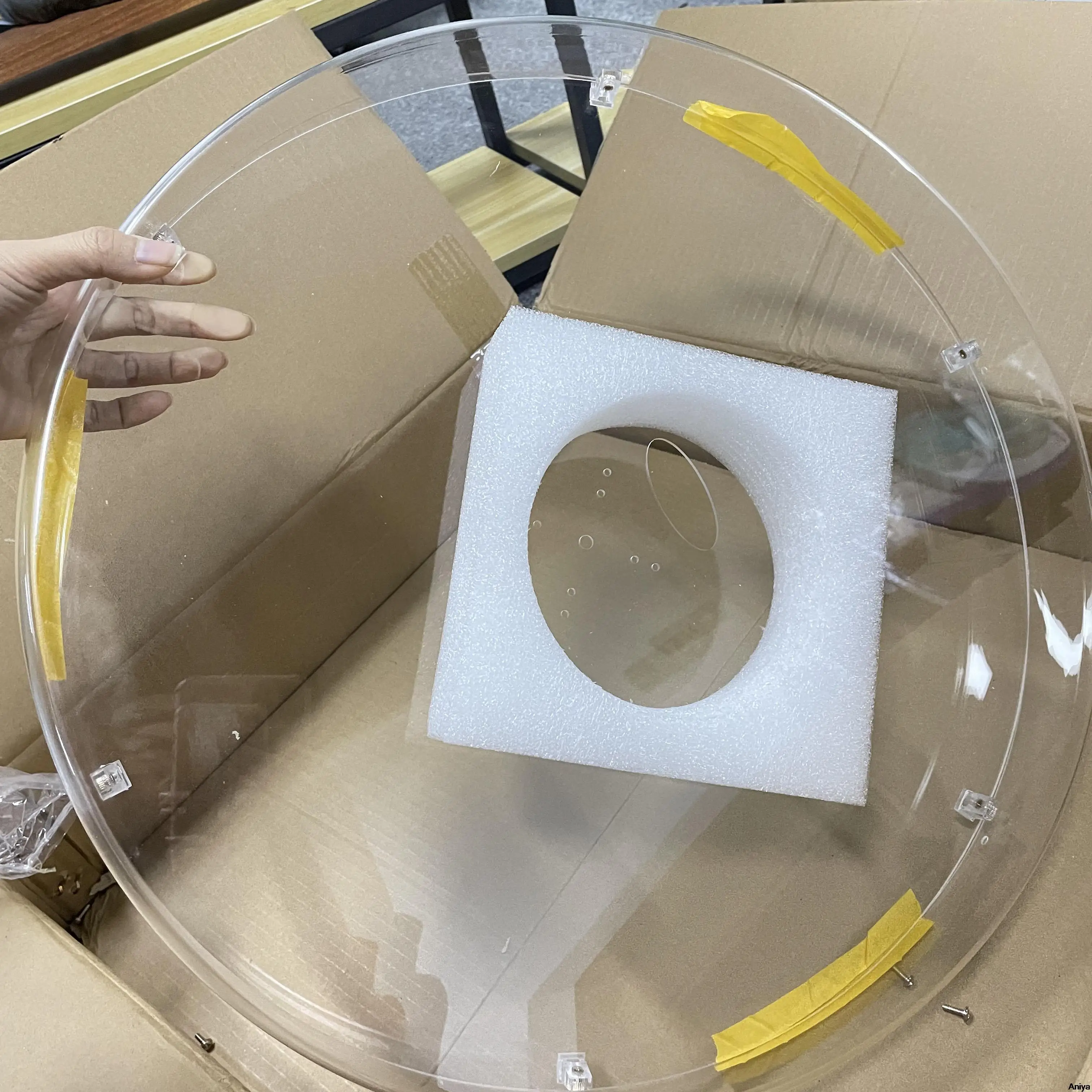 3D Fan Hologram Projector Cover 100cm Hologram Projector Case Advertising Light Display Protective Shell LED Fan Acyrlic Cover