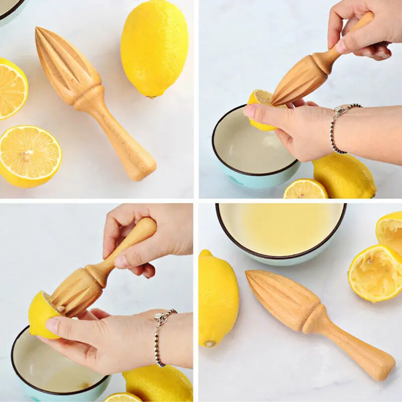 Creative Wooden Fruit Juicer Orange Lemon Squeezer Mini Hand Press