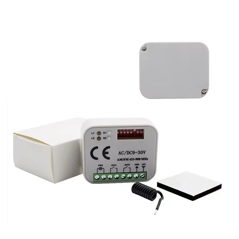 RX-MULTI Receiver Controller AC/DC 9V-30V 2CH 300MHz to 868MHz 433MHz Garage Door Opener / Gate Remote Control Receiver Switch garage door opener garage remote control wireless door opener