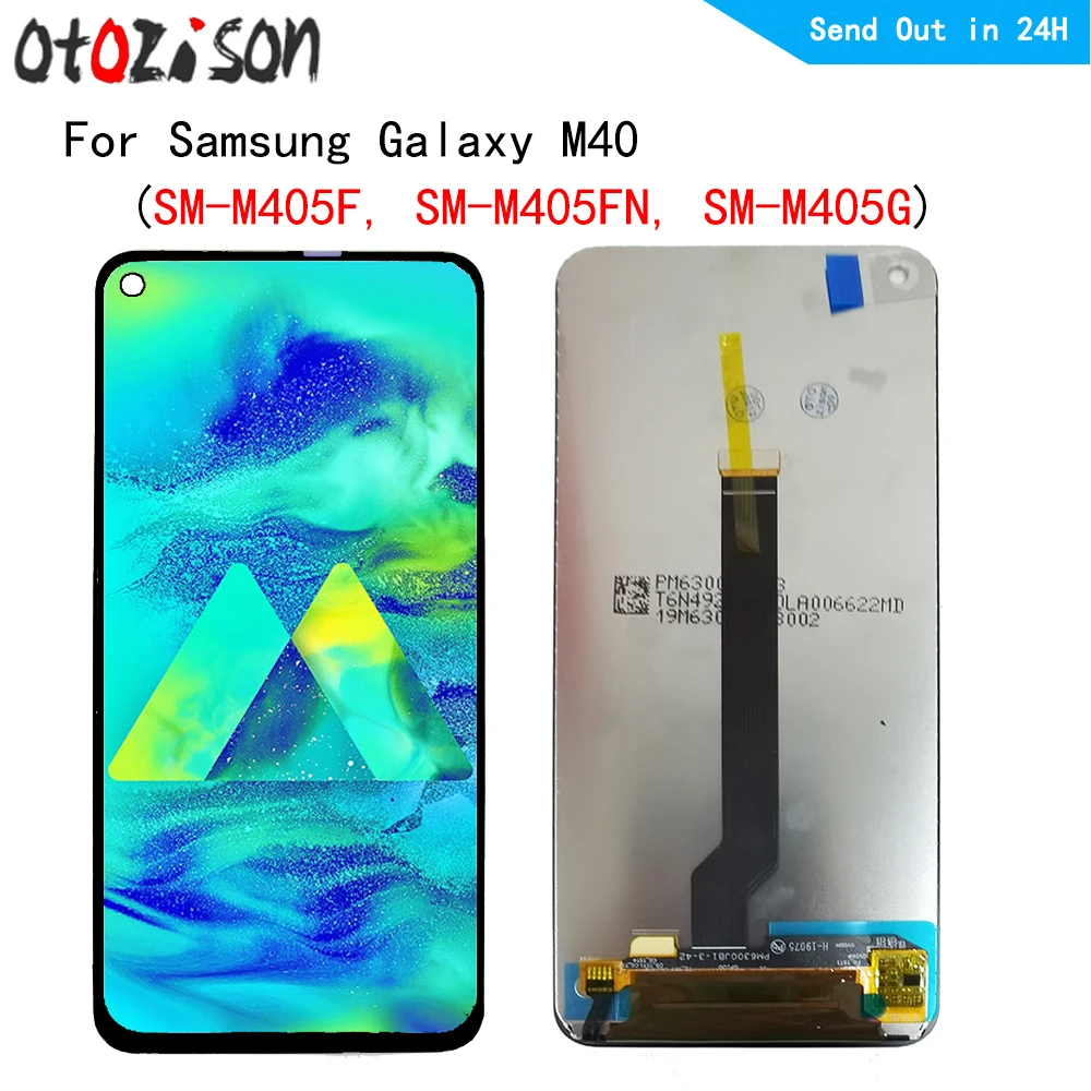 Schermo Da 6.3 "Per Samsung Galaxy M40 Sm-M405F, Sm-M405Fn, Sm-M405G Display Lcd Touch Panel Digitizer Con Gruppo Telaio