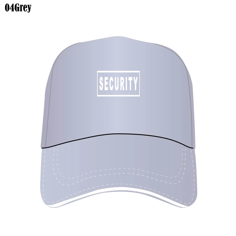 

Free Shipping Summer Fashion Mens Printed Security Party Staff Bill Hat Funny Custom Hat 2 Sides Summer Men Baseball Cap