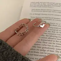 Index Finger Ring Stylish Electroplating Opening Ring Ladies Women Ring  Ins Style Adjustable Ring Fashion Jewelry 1