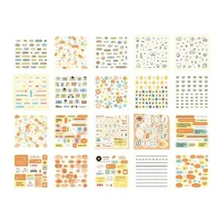 Whimsical Vintage Style Sticker Book for DIY Scrapbooking and Stationery Decor (Style 6)