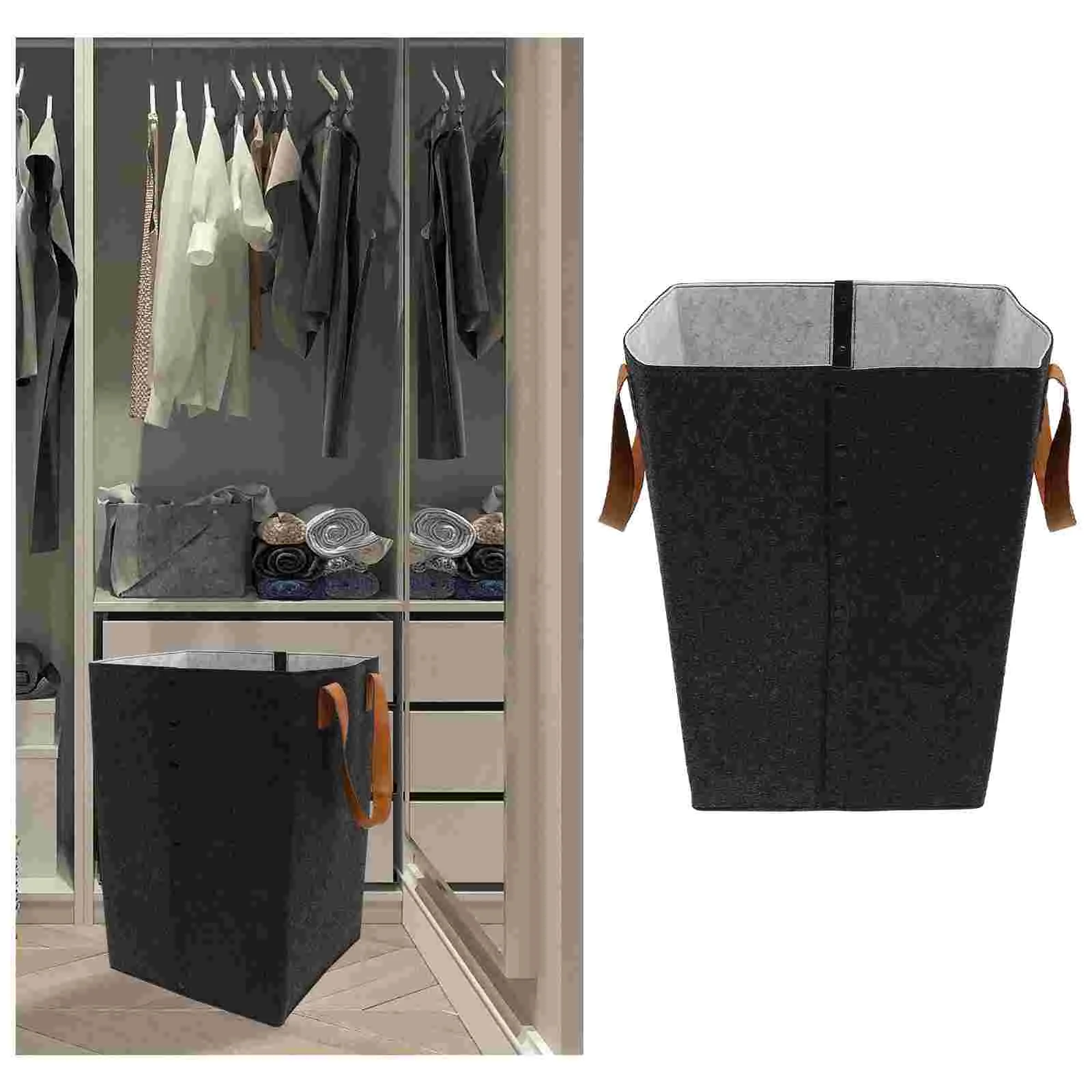 

Laundry Storage Basket with Handle Sundries Holder Portable Clothing Hamper