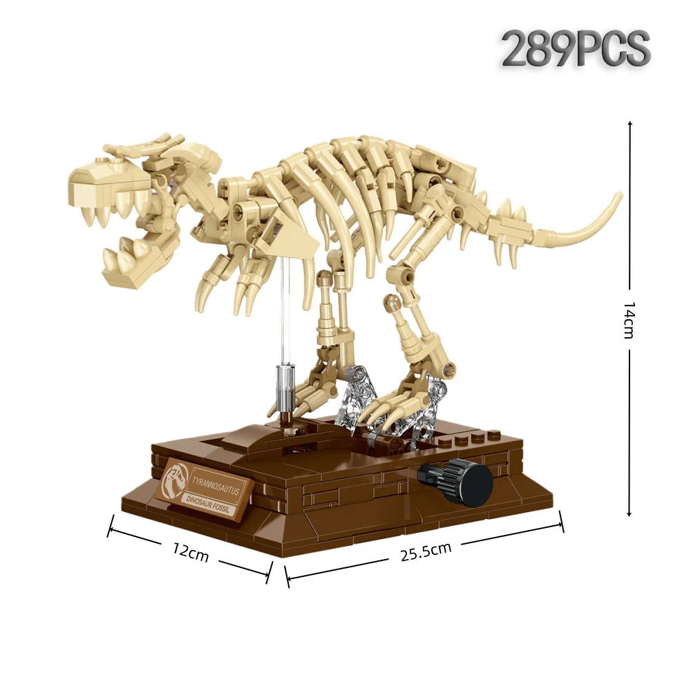 Dinosaur Fossil Building Block Toy – Educational Puzzle and Decorative Display