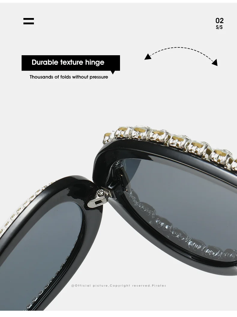 SHAUNA Crystal Oversized Mirror Coating Women Goggle Sunglasses UV400_voghion.com