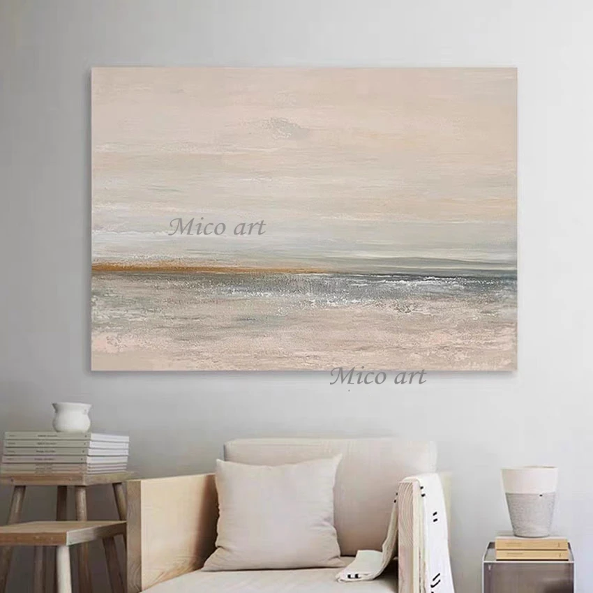 

Abstract Handmade Oil Painting Simple Natural Scenery Wall Picture Artwork Canvas Roll Frameless Modern Art Painting Examples