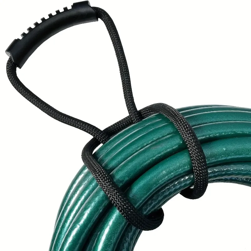 Heavy-Duty Multi-Purpose Storage Strap - Hook & Loop Cord Organizer with Handle for Pool/Garden Hoses & Cables (Adjustable)